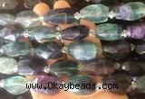 FLBS57 15 inches 12*16mm - 15*20mm faceted nuggets fluorite beads