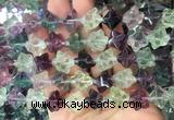 FLBS62 15 inches 10*10mm carved cross flower fluorite gemstone beads wholesale FLBS62 15 inches 10*10mm carved cross flower fluorite gemstone beads wholesale