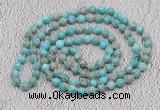 GMN454 Hand-knotted 8mm, 10mm sea sediment jasper 108 beads mala necklaces