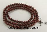 GNBS04 8mm red sandalwood 108 mala beads wrap bracelet necklace
