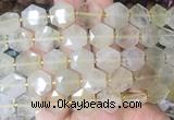 HABS20 15 inches 12mm faceted hexagon lemon quartz beads wholesale