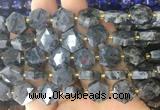 HABS29 15 inches 12mm faceted hexagon black labradorite beads wholesale