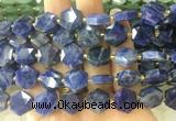 HABS31 15 inches 12mm faceted hexagon sodalite beads wholesale