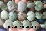 HGBS104 15 inches 28mm heart green opal gemstone beads wholesale