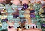 HGBS111 15 inches 12mm heart fluorite gemstone beads wholesale
