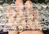 HGBS113 15 inches 12mm faceted heart white crystal beads wholesale