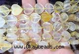 HGBS121 15 inches 12mm faceted heart yellow gum flower crystal beads wholesale