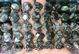 HGBS123 15 inches 12mm faceted heart kambaba jasper beads wholesale