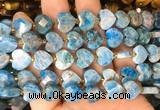 HGBS124 15 inches 12mm faceted heart apatite beads wholesale