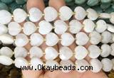 HGBS127 15 inches 12mm faceted heart white moonstone beads wholesale
