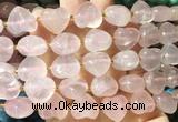 HGBS136 15 inches 15mm heart Rose quartz beads wholesale