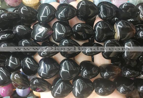 HGBS151 15 inches 20*20mm heart Agate gemstone beads wholesale