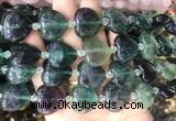 HGBS98 15 inches 20mm heart fluorite beads wholesale