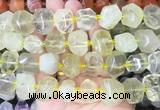LQBS01 15 inches 12*16mm - 13*18mm faceted nuggets lemon quartz beads