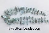 LRBS01 Top drilled 10*14mm - 15*25mm freeform larimar gemstone beads