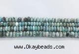 LRBS10 15 inches 6*10mm rondelle larimar gemstone beads wholesale