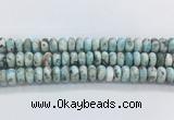 LRBS11 15 inches 7*12mm rondelle larimar gemstone beads wholesale