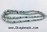 LRBS12 4*6mm - 7*12mm rondelle larimar gemstone beads wholesale