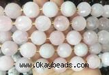 LSBS05 15 inches 16mm faceted round rose quartz beads wholesale