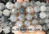LSBS07 15 inches 16mm faceted round cloudy quartz beads wholesale