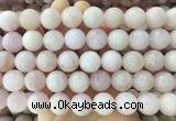 LSBS1003 15 inches 16mm round morganite gemstone beads wholesale