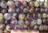LSBS101 15 inches 16mm round purple phantom quartz beads wholesale