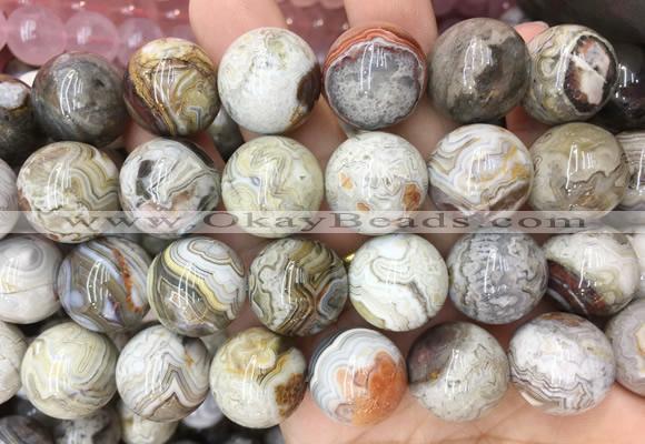 LSBS106 15 inches 18mm round mexican crazy agate beads wholesale