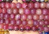 LSBS136 15 inches 16mm faceted round agate gemstone beads wholesale