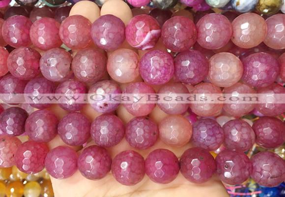 LSBS136 15 inches 16mm faceted round agate gemstone beads wholesale