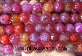 LSBS139 15 inches 16mm faceted round agate gemstone beads wholesale