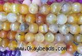 LSBS141 15 inches 16mm faceted round agate gemstone beads wholesale