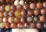 LSBS146 15 inches 18mm faceted round agate gemstone beads wholesale