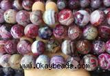 LSBS147 15 inches 18mm faceted round agate gemstone beads wholesale
