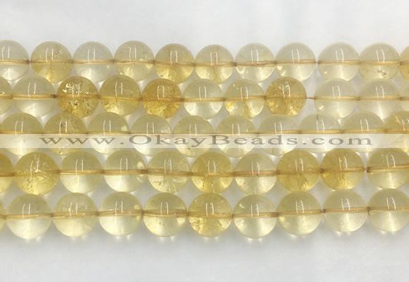 LSBS159 15 inches 16mm round crackle citrine gemstone beads wholesale