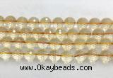 LSBS162 15 inches 16mm faceted round citrine gemstone beads wholesale