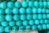 LSBS181 15 inches 16mm round green howlite turquoise beads wholesale