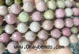 LSBS20 15 inches 16mm faceted round pink wooden jasper beads wholesale
