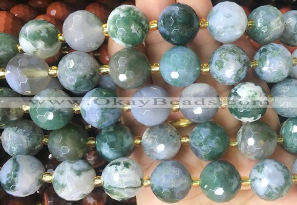LSBS21 15 inches 16mm faceted round tree agate beads wholesale