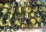 LSBS23 15 inches 16mm faceted round yellow tiger eye beads wholesale