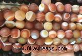 LSBS292 15 inches 14mm round matte banded agate gemstone beads wholesale