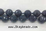 LSBS335 15 inches 25mm faceted round Dumortierite gemstone beads wholesale