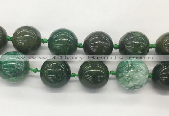 LSBS338 15 inches 30mm round Africa jade gemstone beads wholesale