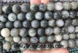 LSBS343 15 inches 14mm round green rabbit hair beads wholesale