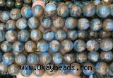 LSBS347 15 inches 14mm round gold color stone beads wholesale
