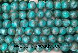LSBS350 15 inches 14mm round gold color stone beads wholesale