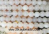 LSBS352 15 inches 14mm round white agate gemstone beads wholesale