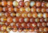 LSBS353 15 inches 14mm round red agate gemstone beads wholesale