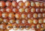 LSBS359 15 inches 16mm round red agate gemstone beads wholesale