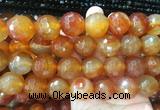 LSBS378 15 inches 20mm faceted round red agate gemstone beads wholesale