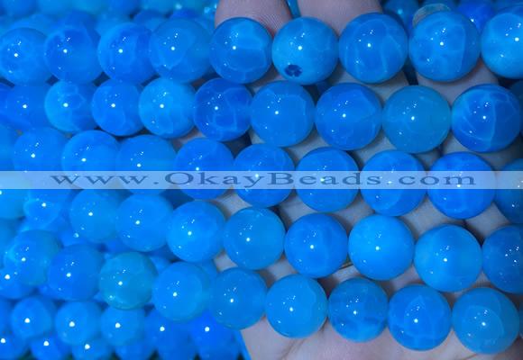LSBS387 15 inches 14mm round dragon veins agate gemstone beads wholesale